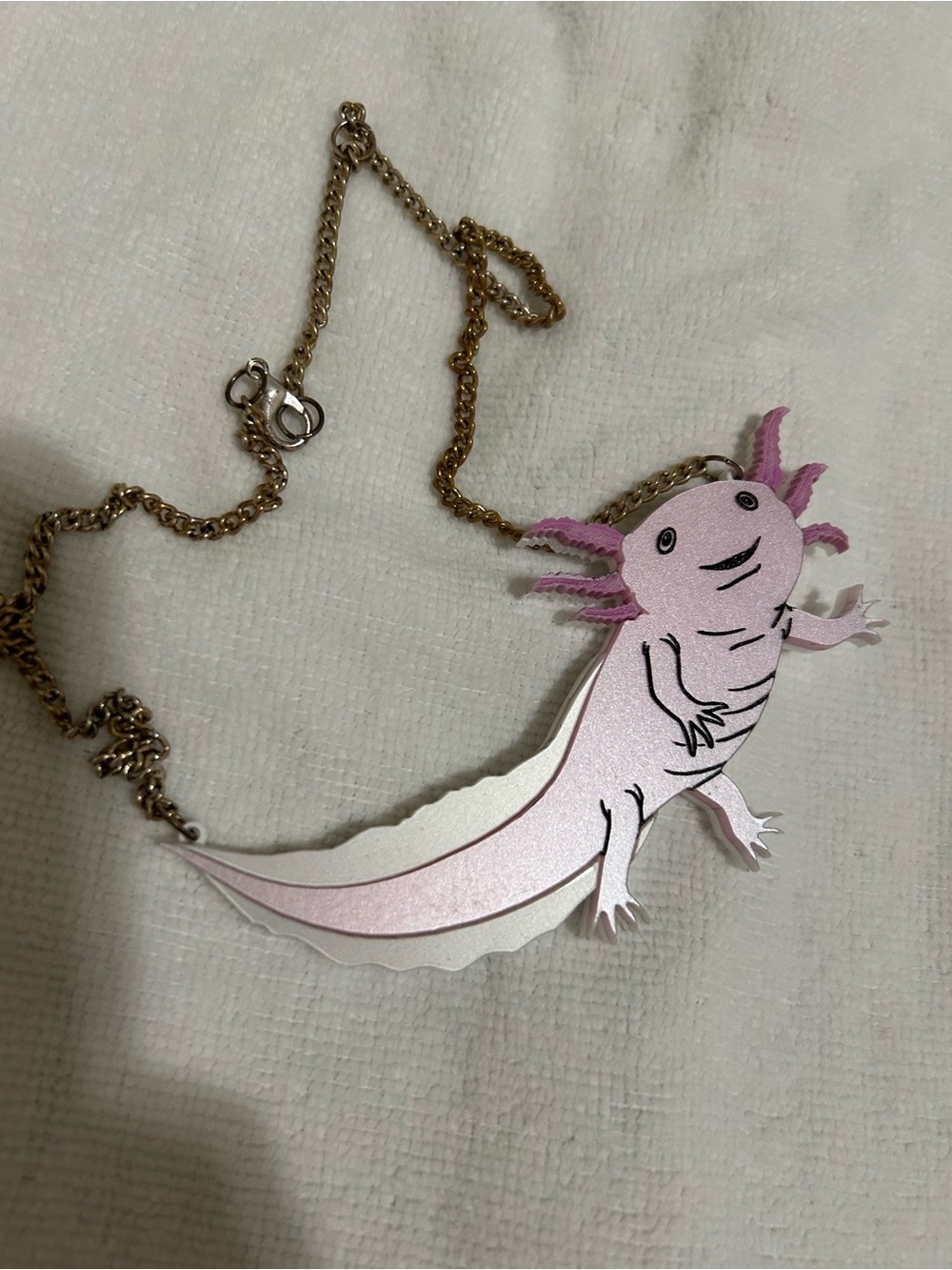 Axolotl Arcylic Necklace